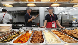 <올림픽>공개된 올림픽 선수촌 식당