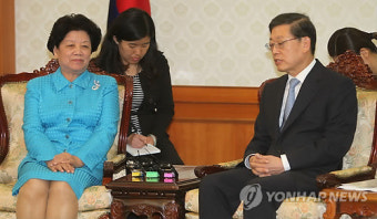 김황식 총리, 천즈리 중국 전인대 부위원장과 환담