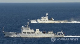 센카쿠 열도 주변의 중국 해양감시선과 일본 순시선