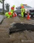 <태풍 산바> 대구 금호강 방촌지점 홍수주의보