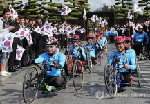 중증장애 상이용사 22명 나라사랑 국토대장정