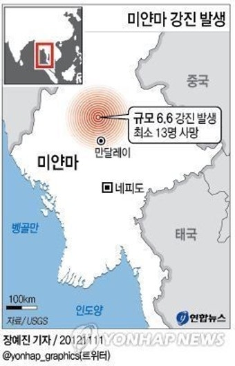 미얀마 7.7 강진으로 대규모 피해 발생, 군부 비상사태 선포 및 국제사회 지원 요청