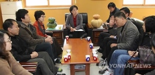 심상정, 에바다 학교 방문