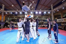 한국태권도, 5인조 단체전 월드컵서 남자부 우승