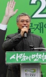 문재인, 여수 서시장 앞 유세