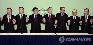 文, 김덕룡 등 영입..중도보수 끌어안기