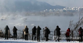 춘천 소양강 상고대 장관