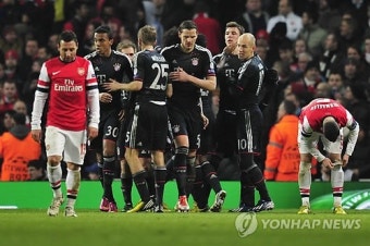 뮌헨, 챔피언스리그 8강 눈앞…아스널에 3-1 승리
