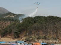 무주  덕유산 자락 치목마을서 산불