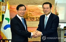 이용섭-박원순 회동…당 혁신 필요성 공감