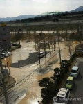경주 안강 산대저수지 둑 터져(1보)