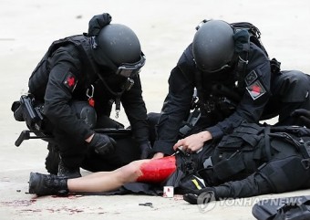 경찰특공대·아주대 테러대비 응급처치 훈련