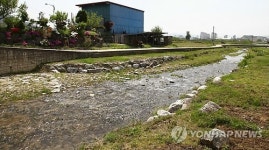 충주댐 물 흐르는 교현천