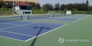 비가 와도 끄떡없는 세종시 테니스장