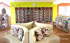 중국 옌볜 북안소학교에 문 연 네모상자 도서실