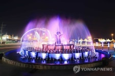 <카메라뉴스> 고래불해수욕장 음악분수 시원하네요