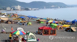 야영 천국 울산 북구 정자 몽돌해변