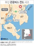 부산서 관광버스 전도…학생 등 32명 다쳐(종합)