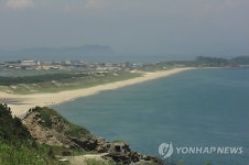 북 원산 명사십리 풍경