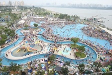 북적이는 뚝섬 수영장