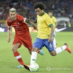 스위스, 축구 국가대표 친선 경기서 브라질 제압