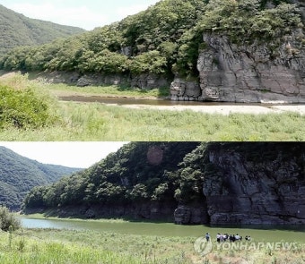 '가뭄이 좋아' 울산 반구대암각화 8월수몰 면해