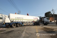 거제 LPG 탱크로리 차량 사고 현장 수습