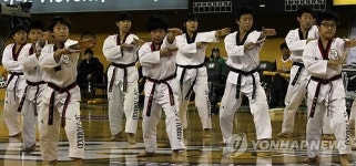 코트에서의 태권도