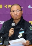 과천청사역 사고 입장발표하는 김명환 철도노조위원장