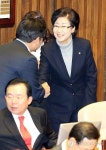 국회 첫 등원한 황인자 새누리당 의원