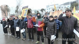 강원 농민들 쌀 목표가 인상 요구