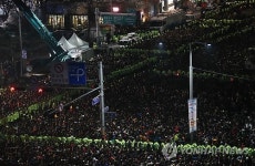 청마의 해 맞이하러 나온 시민들