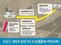 대전 유성 대학로 문화의 거리로 탈바꿈