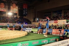 홍성 설날장사 씨름대회 응원 열기