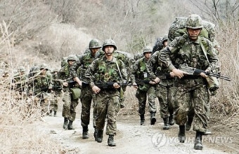 실전처럼 완전 군장 행군대회