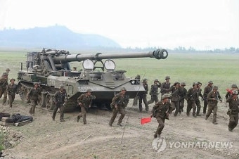 北 김정은, 포사격 훈련 지도