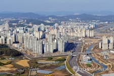 하늘에서 내려다본 대전 도안신도시