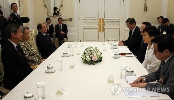 박 대통령, 싱가포르 테마섹 이사진 접견