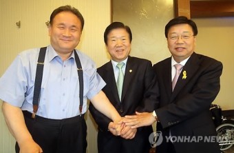 새정치 대전 국회의원-권선택 당선인 '첫 회동'