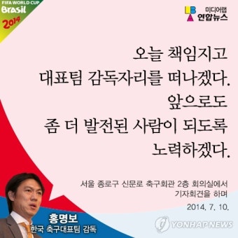 홍명보 감독 자진사퇴 