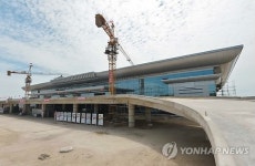 평양 순안국제공항 2청사 건설장