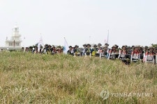 나눔을 위한 국토대장정 최남단 마라도서 출발