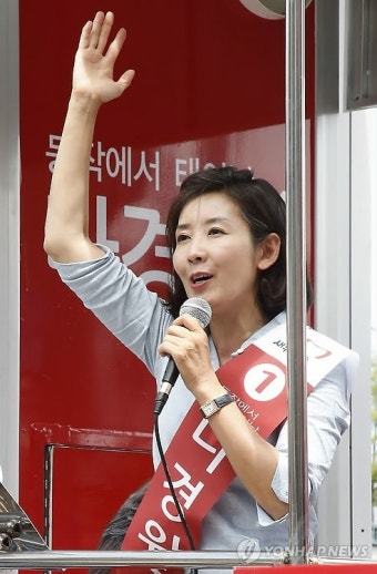 유세하는 나경원 후보