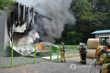 원주 도축장에서 불…인명피해 없어