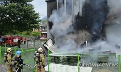 원주 도축장에서 불…인명피해 없어