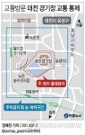  15일 대전월드컵경기장 주정차 통제