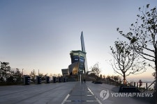 명량해전 장소를 한 눈에 볼수 있는 진도타워