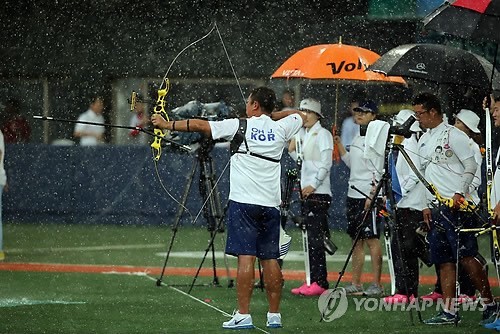 한국 양궁 대표팀, 2025 세계양궁선수권대회 준비 위해 kt wiz파크에서 소음 적응훈련 실시