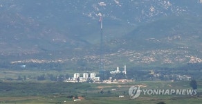 기정동 마을의 인공기