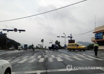 집중호우에 번개…통영·거제 신호등 고장